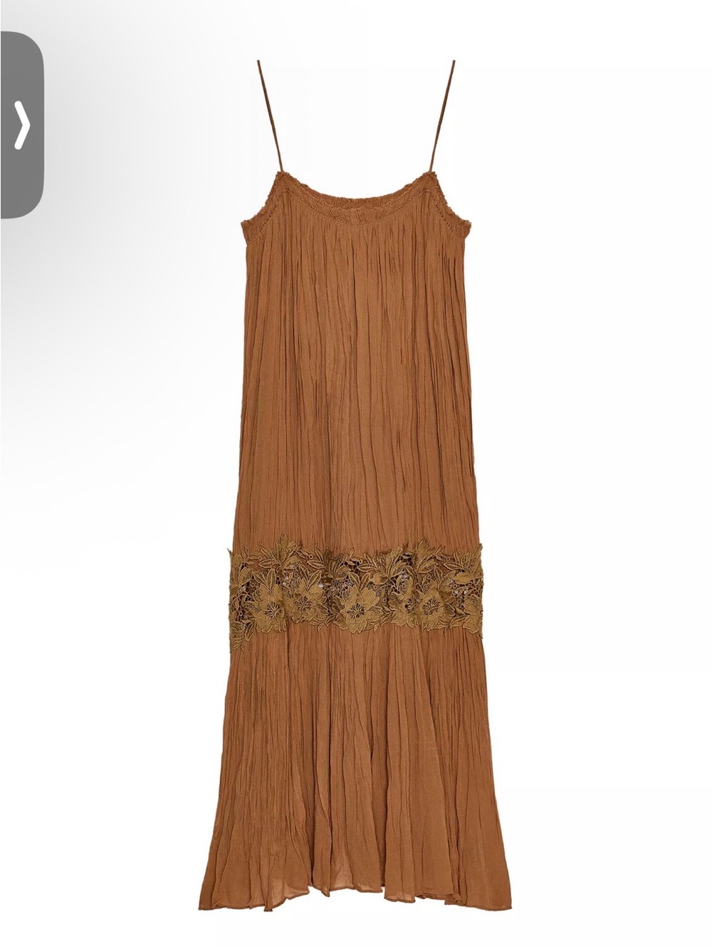 ZW COLLECTION WRINKLED EMBROIDERED DRESS